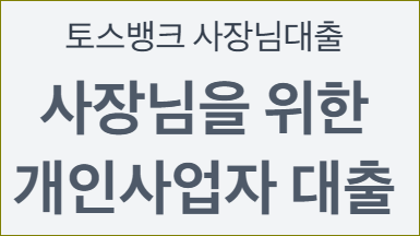 토스뱅크 사장님대출