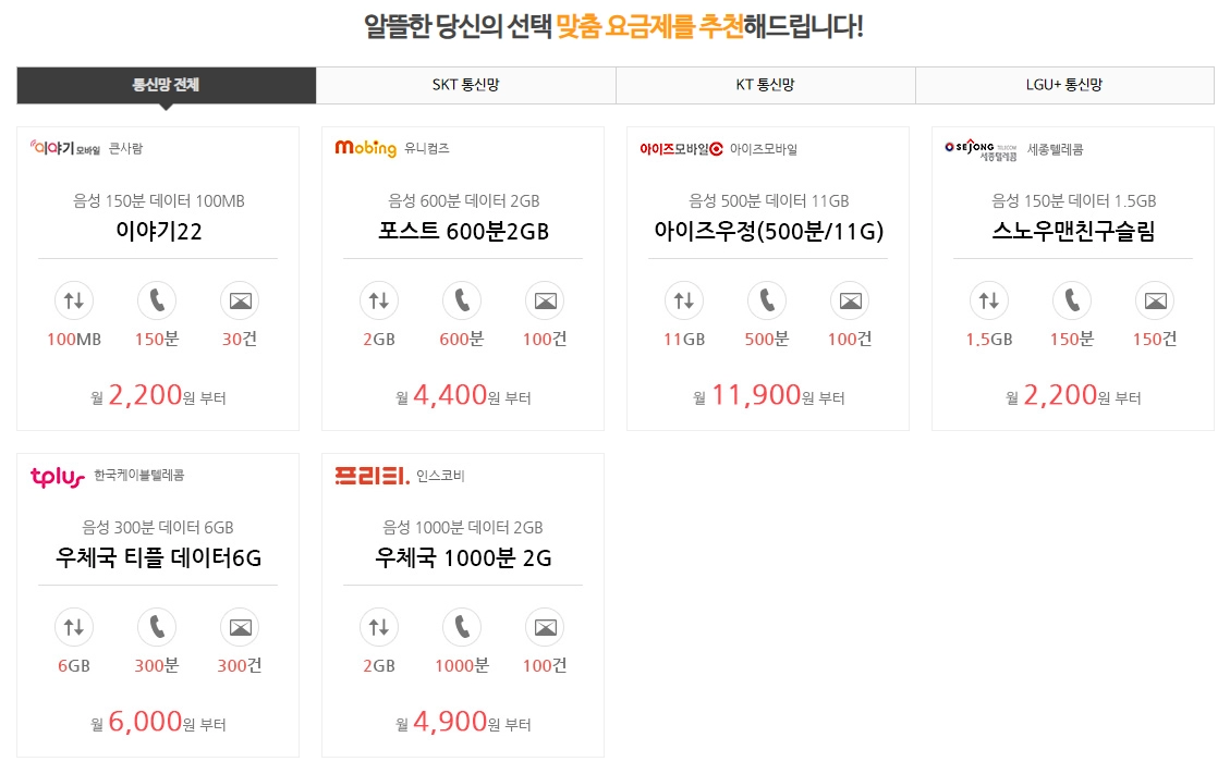 우체국 알뜰폰 가입 방법, 요금제 추천 9