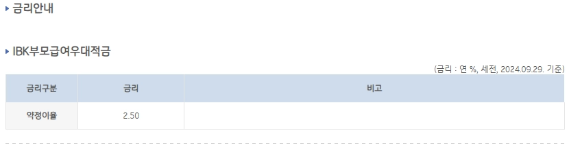 IBK 부모급여우대적금