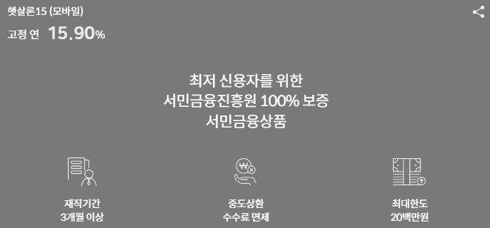 부산은행 햇살론15 대출 자격, 조건 및 신청 방법