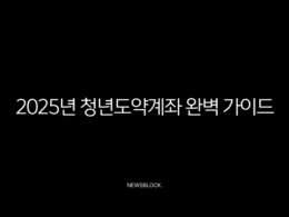 2025년 청년도약계좌 완벽 가이드, 조건부터 혜택까지 모르면 손해! 23