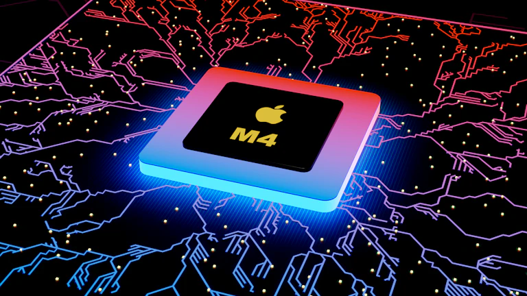 복잡한 회로가 그려진 AI 칩