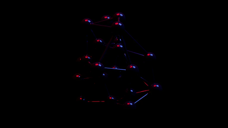 AI 네트워크의 복잡한 연결망을 형상화한 이미지
