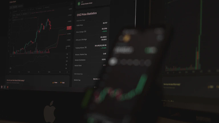 블록체인 데이터를 분석하는 모습