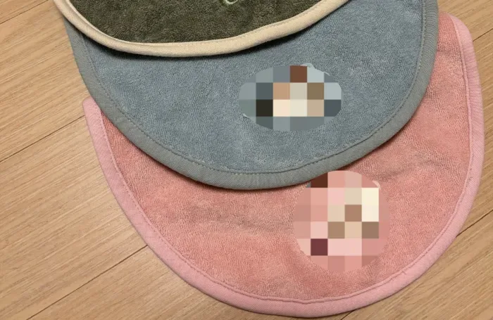 오가닉 코튼 턱받이 소재 질감