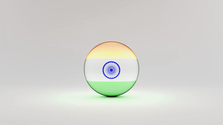 디지털 인프라와 기술 혁신을 상징하는 인도의 미래 이미지