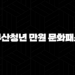 부산청년 만원 문화패스 혜택 총정리(+ 놓치면 후회할 꿀팁 정보) 17