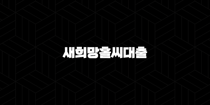 안심전환대출 새희망홀씨대출 신용대출갈아타기 10 안심전환대출 새희망홀씨대출 신용대출갈아타기 9