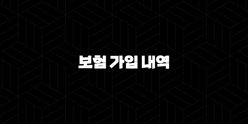 보험 가입 내역을 빠르고 쉽게 조회하는 방법 10 보험 가입 내역을 빠르고 쉽게 조회하는 방법 9
