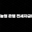NH농협 은행 전세자금대출 자격, 조건 및 신청 방법 13