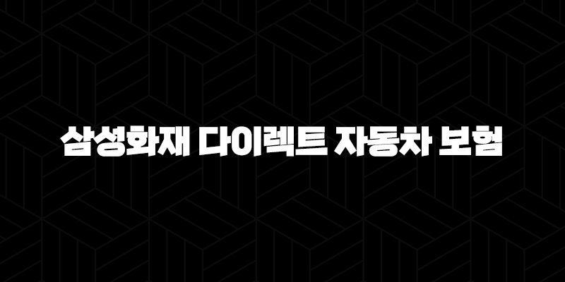 삼성화재 다이렉트 자동차 보험 완벽 가이드 : 자격 조건부터 신청 방법까지(+ 2024년 최신) 9