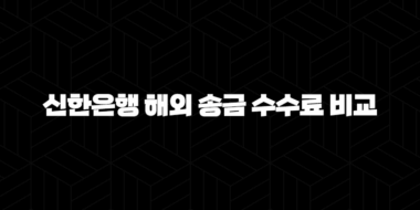 5가지 방법으로 알아보는 신한은행 해외 송금 수수료 비교 33