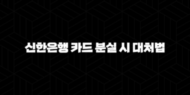 신한은행 카드 분실 시 대처법 5가지 긴급 상황 가이드 38