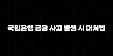 국민은행 금융 사고 발생 시 대처법 5가지 및 신고 절차 완벽 가이드 23