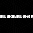 업비트 바이비트 송금 방법 2024 : 안전하고 효율적인 가이드 25