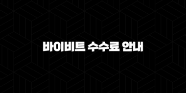 바이비트 수수료 안내 (2025년) 37
