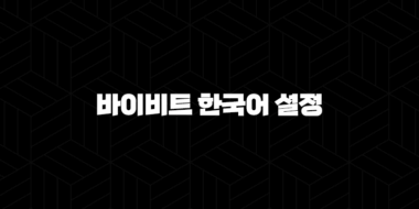바이비트 한국어 설정 및 사용법(2025년) 47
