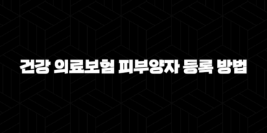 건강 의료보험 피부양자 등록 방법 2024 41