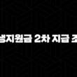 민생지원금 2차 지급 조건 완벽 가이드 (소득·자산 기준 총정리) 5