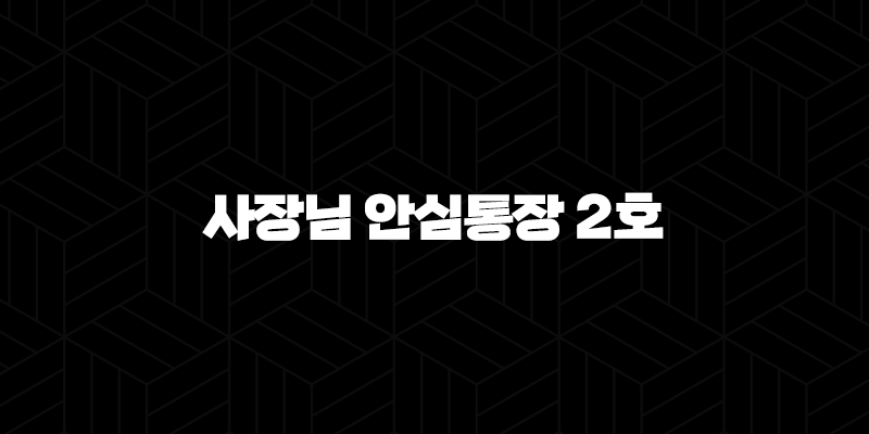 사장님 안심통장 2호 신청 방법 자격 조건 및 혜택 총정리 (서울시 자영업자 압류방지) 9