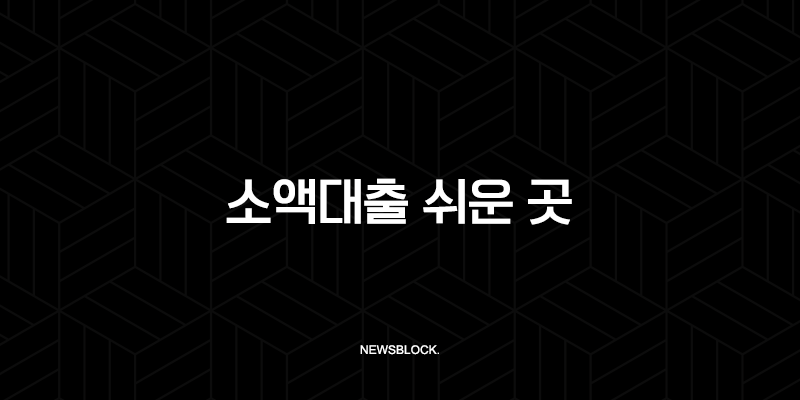 소액대출 쉬운 곳, 조건, 후기, 주의사항 완벽 가이드 2025 53
