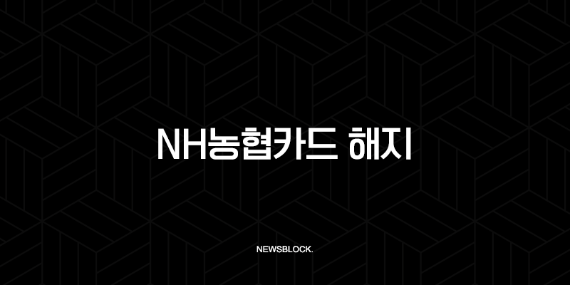 NH농협카드 해지 분실신고 정지 방법 및 고객센터 총정리 9