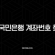 KB국민은행 계좌번호 찾기, 잊어버린 내 통장 번호 쉽게 조회하는 방법 총정리 13