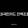 KB국민카드 잔액조회, 가장 빠른 4가지 방법 (앱, 홈페이지, ARS) 15