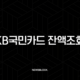 KB국민카드 잔액조회, 가장 빠른 4가지 방법 (앱, 홈페이지, ARS) 107