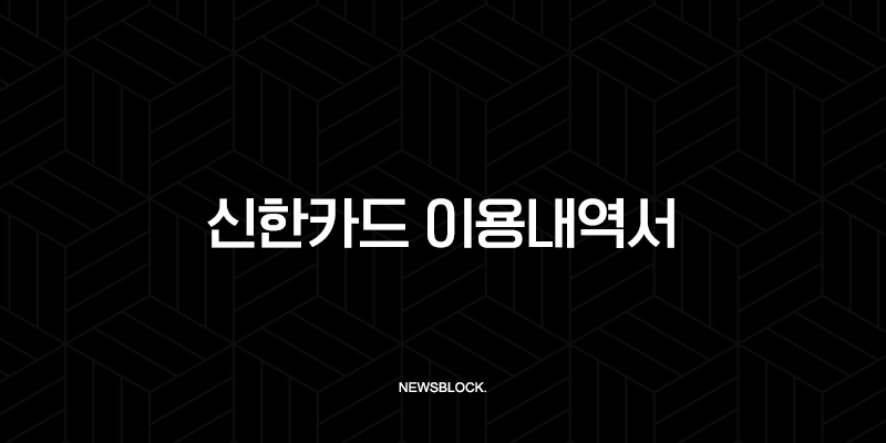 신한카드 이용내역서 발급 및 활용법 완벽 가이드 (소득공제, 증빙) 9