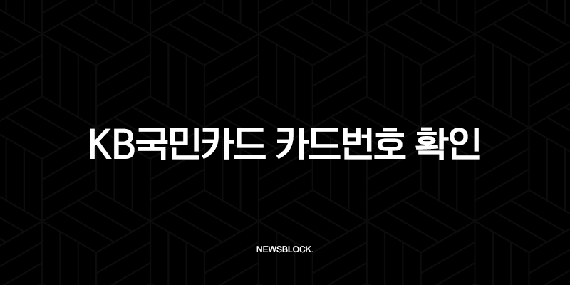 KB국민카드 카드번호 확인, 실물 카드 없어도 KB Pay 앱으로 조회하는 방법 10 KB국민카드 카드번호 확인, 실물 카드 없어도 KB Pay 앱으로 조회하는 방법 9