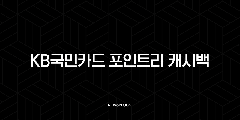 KB국민카드 포인트리 캐시백 완벽 가이드 현금 전환 방법부터 사용 꿀팁까지 9