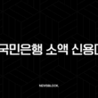 KB국민은행 소액 신용대출 연체, 소액이라 괜찮을까요? 신용등급 하락의 지름길 1
