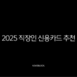2025 직장인 신용카드 추천 TOP 5, 혜택 총정리 (교통비, 점심값, 통신비 할인) 13