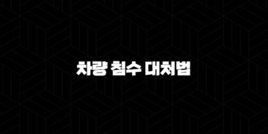 차량 침수 대처법 골든타임, 시동 걸지 말고 이렇게 행동하세요 (보험 처리, 확인 방법) 34