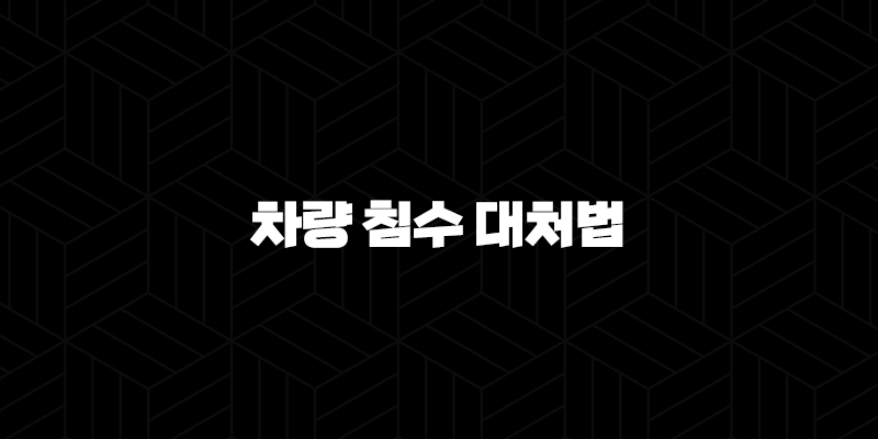 차량 침수 대처법 골든타임, 시동 걸지 말고 이렇게 행동하세요 (보험 처리, 확인 방법) 10 차량 침수 대처법 골든타임, 시동 걸지 말고 이렇게 행동하세요 (보험 처리, 확인 방법) 9