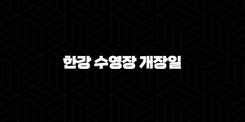 한강 수영장 개장일 2025 완벽 가이드 | 입장료, 준비물, 야간개장 꿀팁 총정리 3