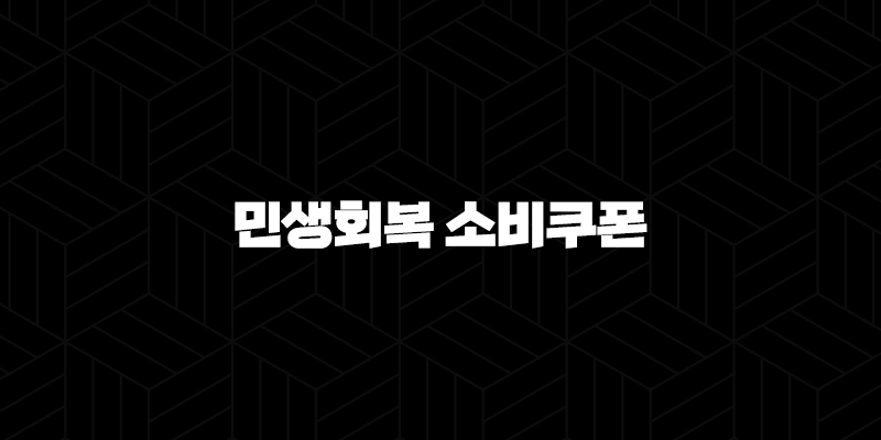 민생회복 소비쿠폰 신청 방법부터 수령액 계산까지 총정리 10 민생회복 소비쿠폰 신청 방법부터 수령액 계산까지 총정리 9