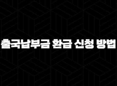 출국납부금 환급 신청 방법 2025 최신 총정리(+ 미환급금 조회) 25