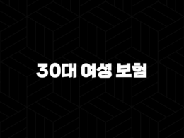 30대 여성 보험 현명하게 준비하는 방법 알아보기 17