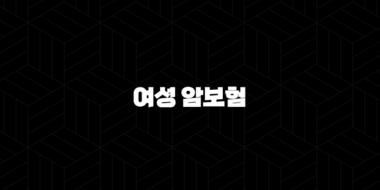 여성 암보험(+ 더 이상 미룰 수 없는 필수 준비물) 29