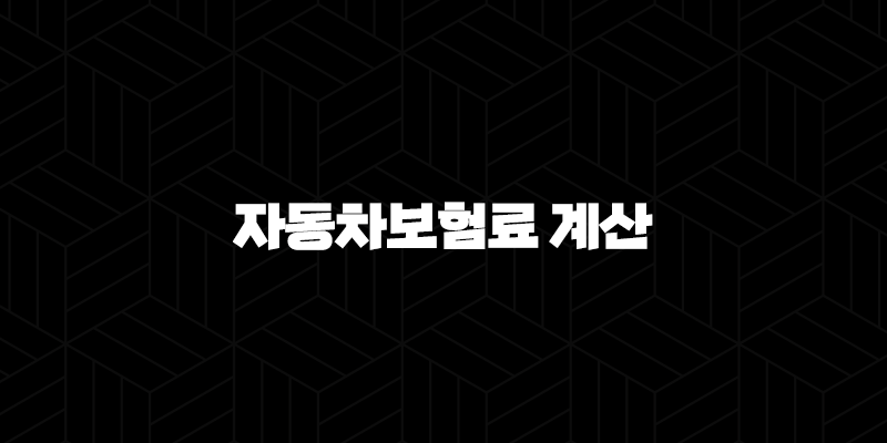 자동차보험료 계산(+ 할인 특약으로 아끼는 방법 총정리) 9