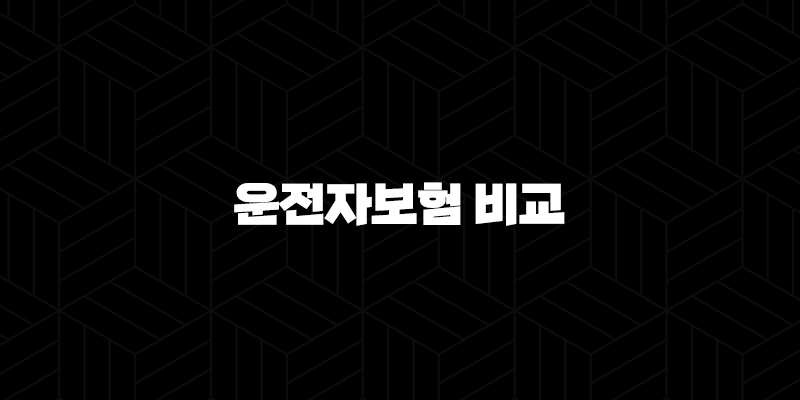 운전자보험 비교 완벽 분석 필요성과 보장 내용, 가입 팁까지 10 운전자보험 비교 완벽 분석 필요성과 보장 내용, 가입 팁까지 9