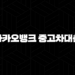 카카오뱅크 중고차대출 - 금리, 한도, 조건 완벽 분석부터 실제 후기까지! 13