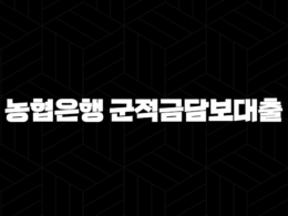 농협은행 군적금담보대출 - 장병 우대! 긴급자금 마법처럼 해결, 조건 금리 한도 완벽정리! 19