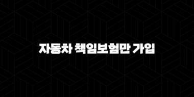 자동차 책임보험만 가입 - 과연 괜찮을까요? 핵심 가이드 33