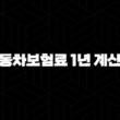 자동차보험료 1년 계산기 - 내 차 보험료 쉽고 정확하게 확인하는 방법! 15