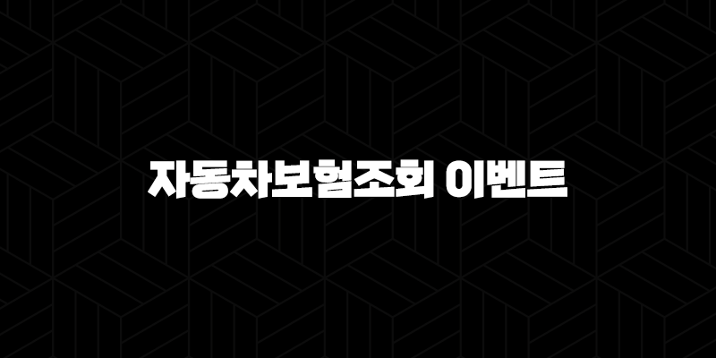 자동차보험조회 이벤트 - 혜택받고 보험료 절약하는 방법 9