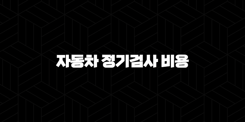 자동차 정기검사 비용 - 주기, 예약, 과태료, 준비물까지 완벽 가이드 꿀팁 9