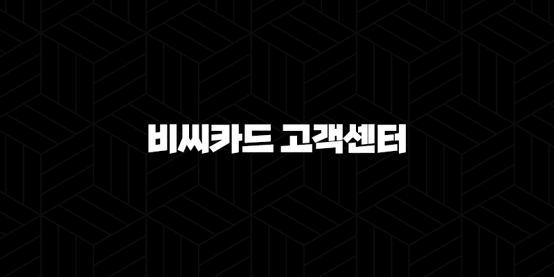비씨카드 고객센터 전화번호(+ 빠르고 정확하게 문의하는 방법) 9